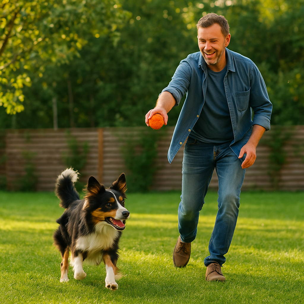 "Outdoor dog activities such as fetch improve canine health"