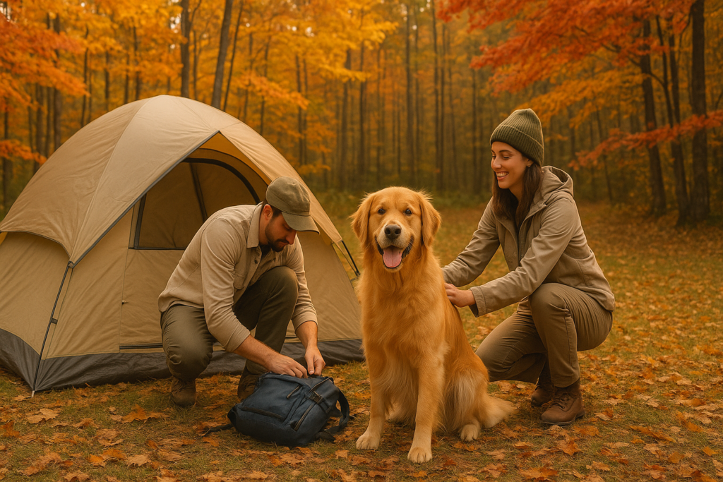  "Camping is a rewarding outdoor dog activity for active pets"