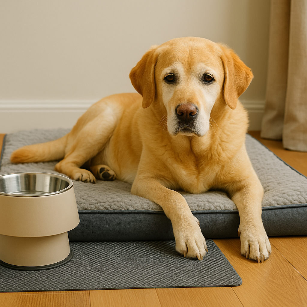 Arthritis-friendly home setup for dogs