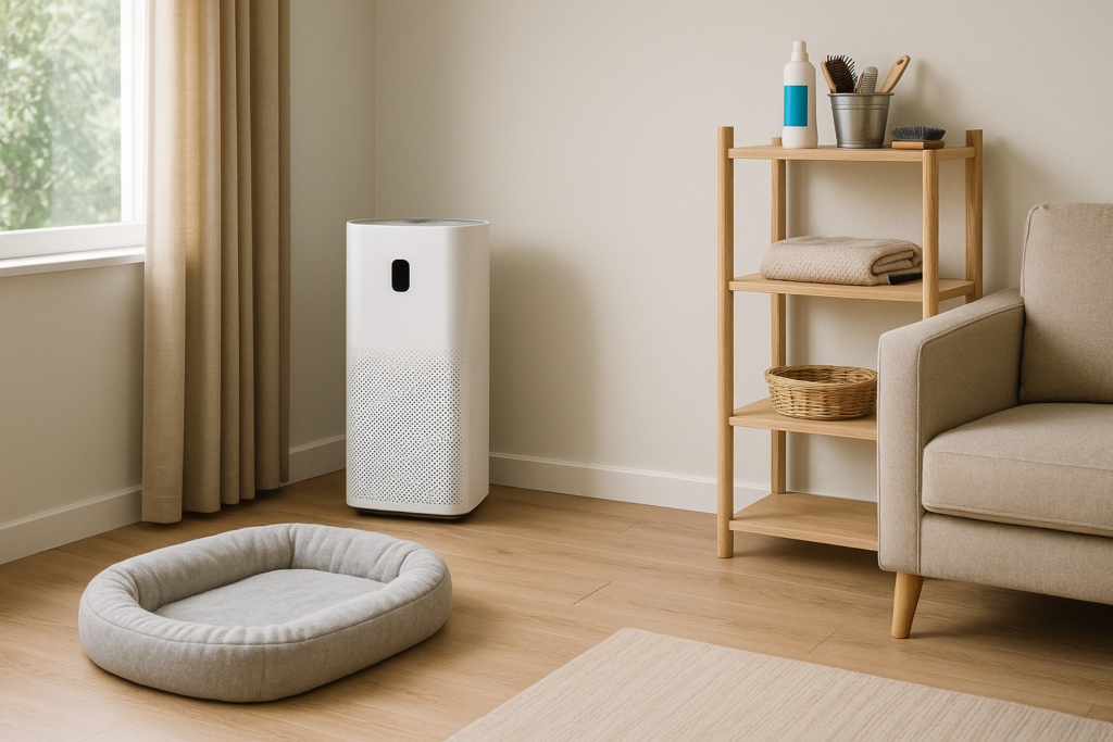 "Allergen-free home setup to help manage dog allergies"