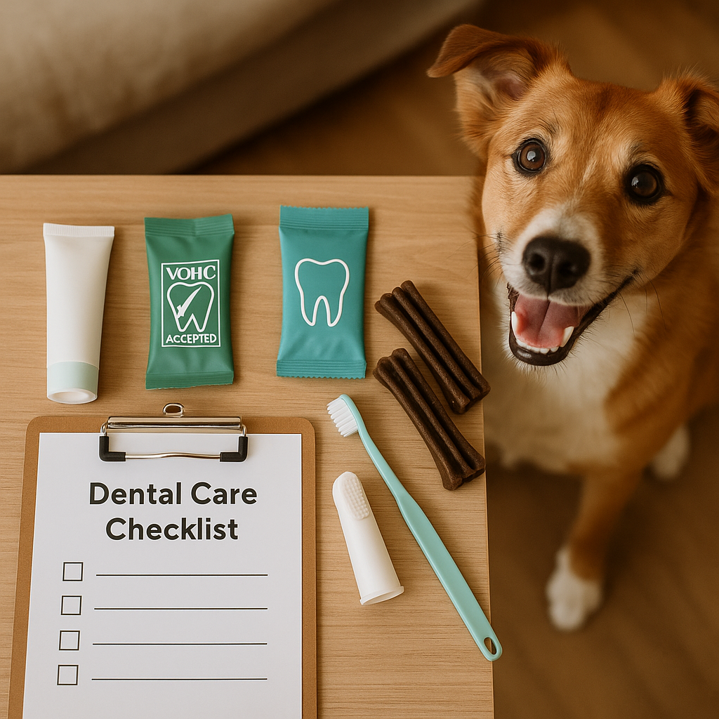 "Home tools for checking dog teeth before choosing cleaning without anesthesia"