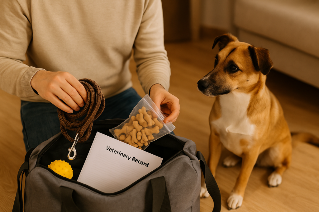 "
Preparing for a vet visit using an acupuncture guide for dogs"