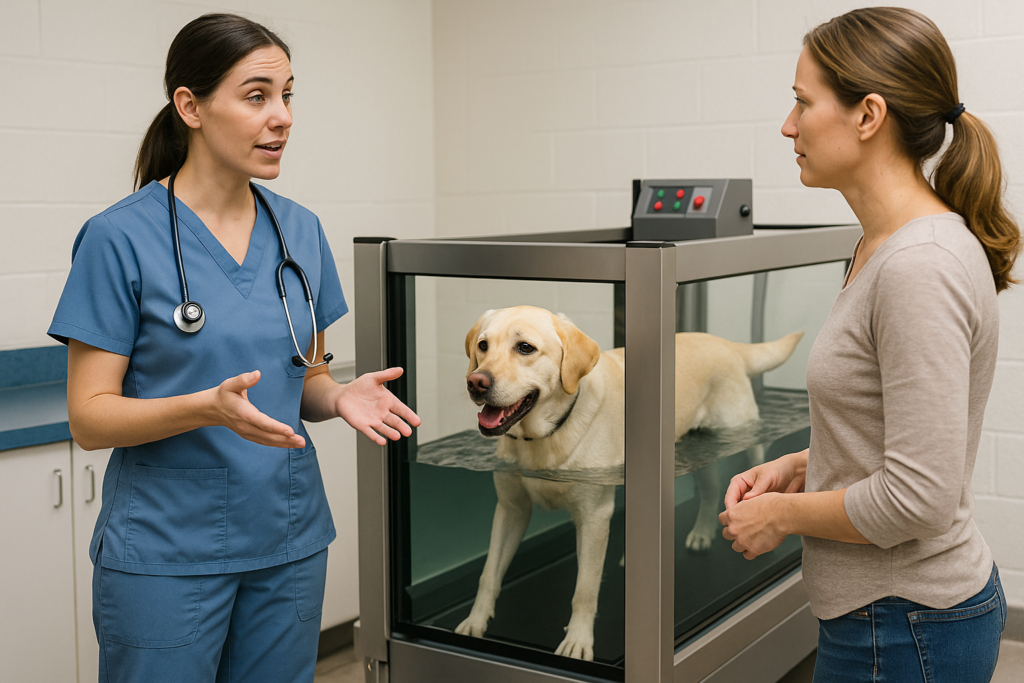 "What is hydrotherapy for dogs using underwater treadmill therapy"