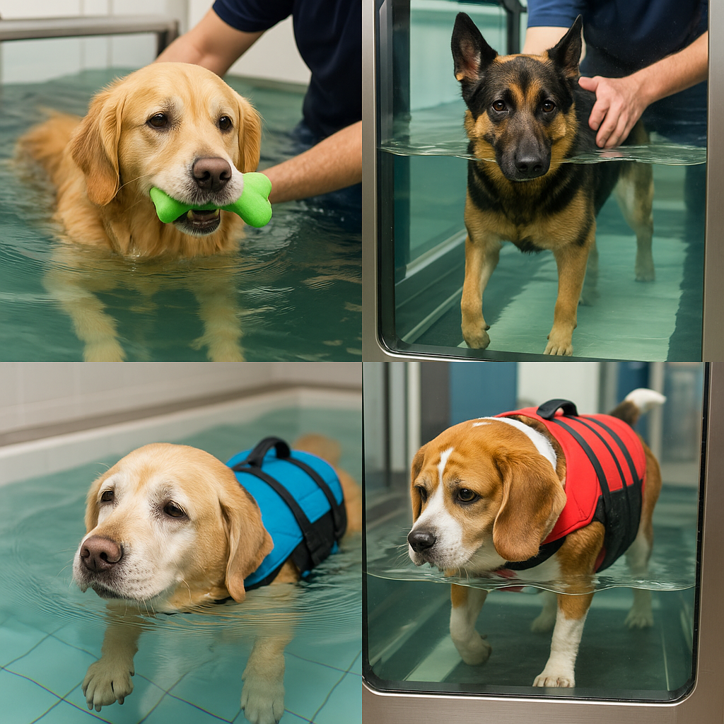 "When to use hydrotherapy for dogs after surgery, injury, or for fitness"