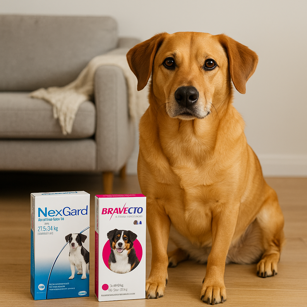 "Flea medication for treating flea allergy dermatitis in dogs'