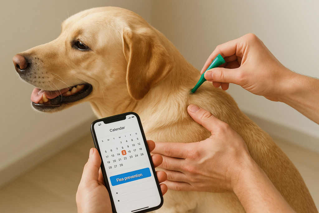 "Preventive treatment routine for flea allergy dermatitis"