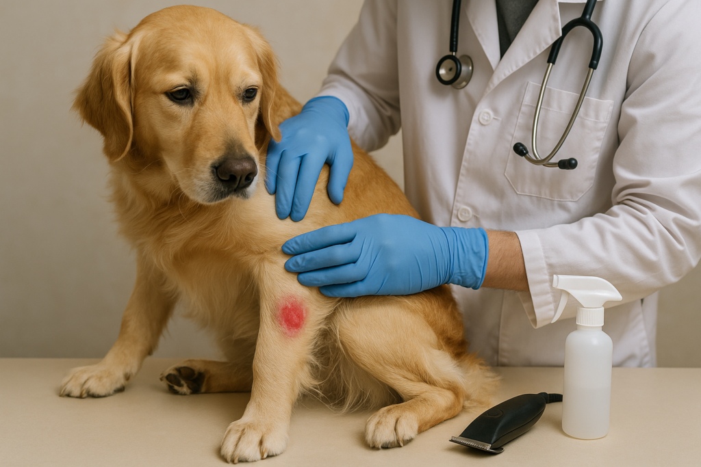 "Veterinary care for hot spots on dogs"