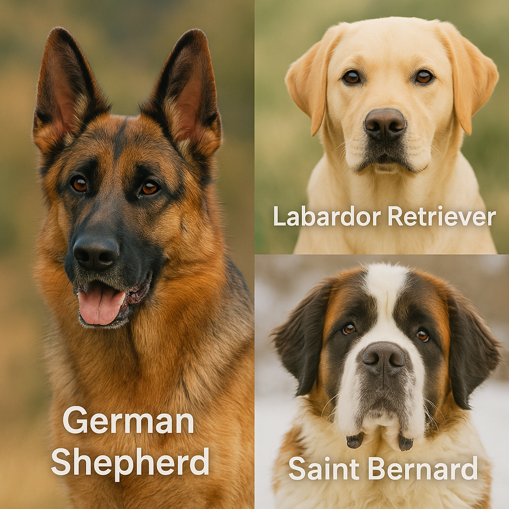 "dog breeds at high risk of developing canine hip dysplasia"