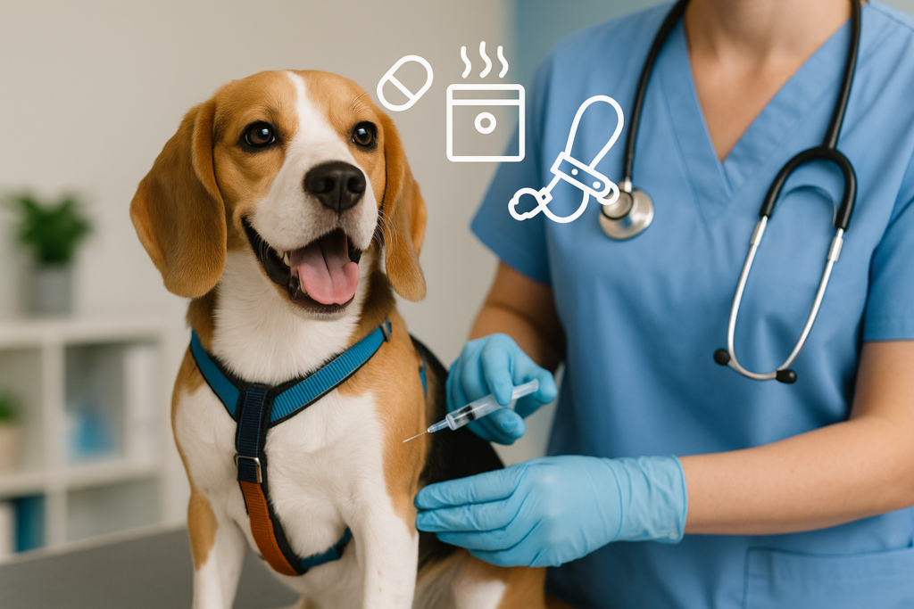 "Preventive care tips to stop dog coughing including vaccines and heartworm meds"