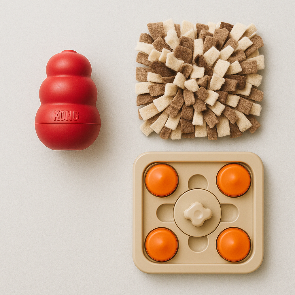 "Essential enrichment toys used in a treatment plan for separation anxiety in dogs"