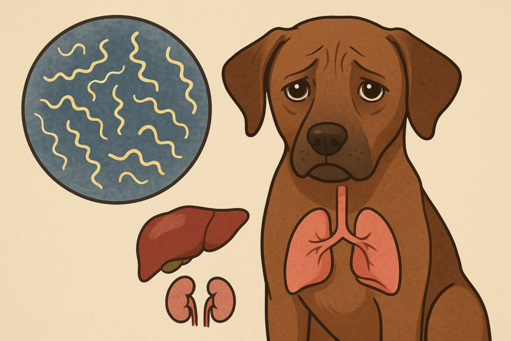 "Leptospira bacteria and canine organ impact in leptospirosis"