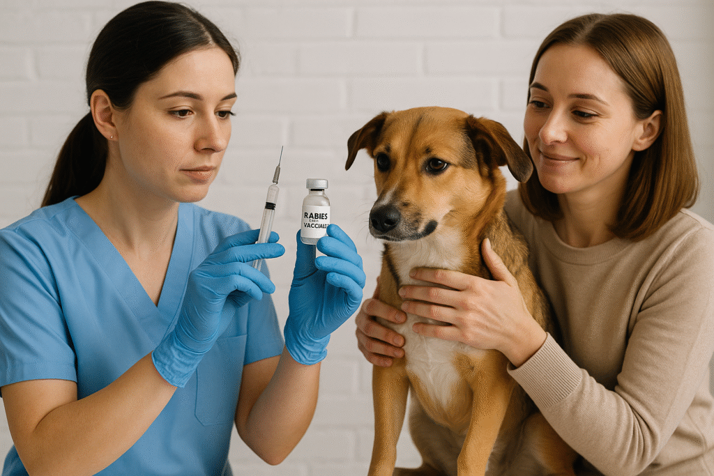 "Rabies in dogs prevention through vaccination"