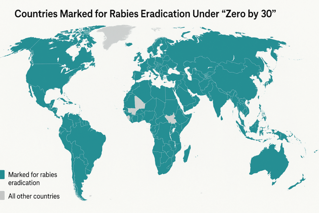"Global rabies in dogs elimination strategy by 2030"