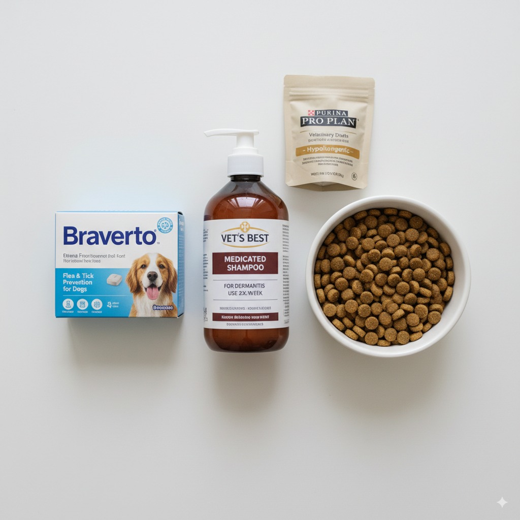 "Various treatment options for managing different types of dog allergies in pets."