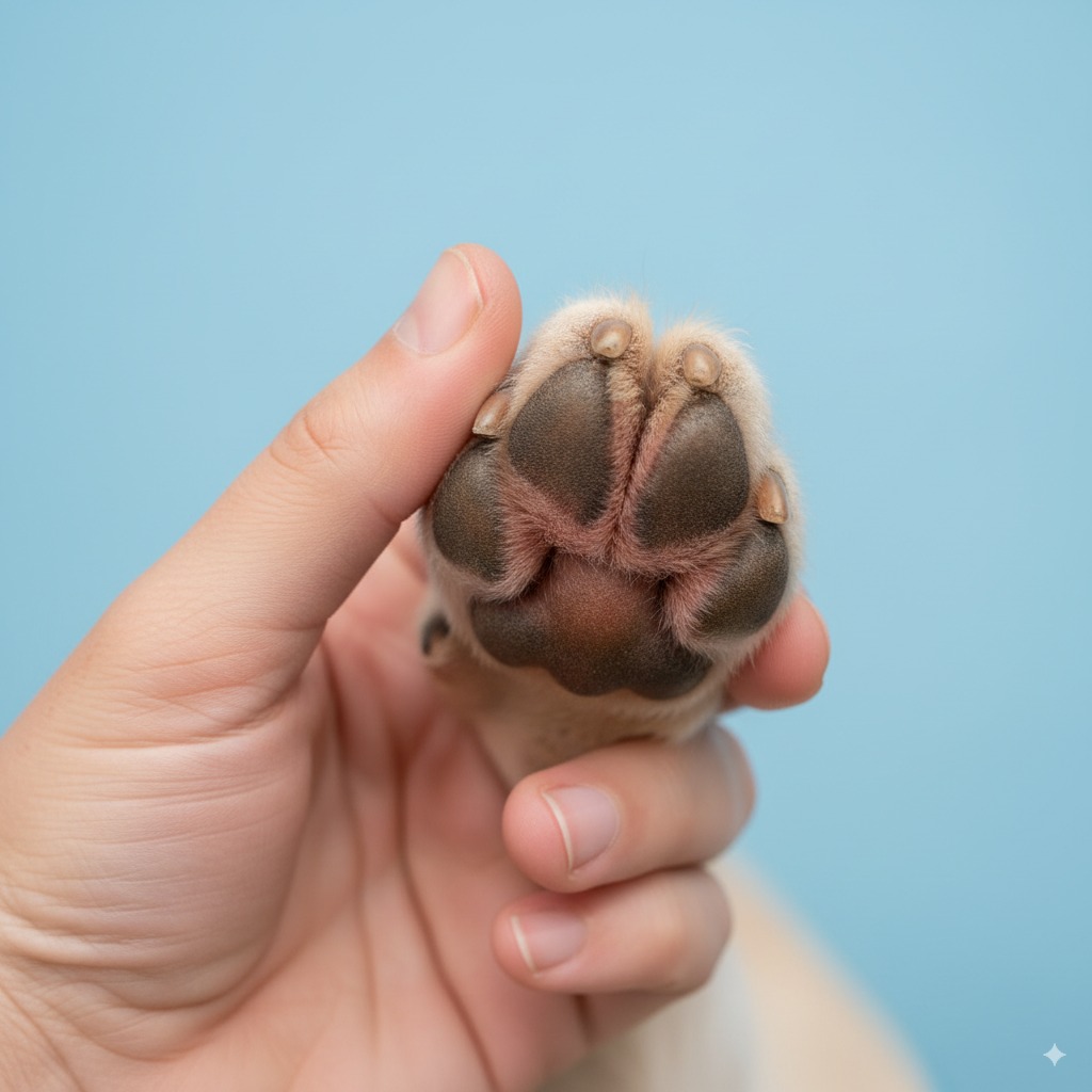 "Red, itchy paws are a common symptom indicating environmental or food-related dog allergies."