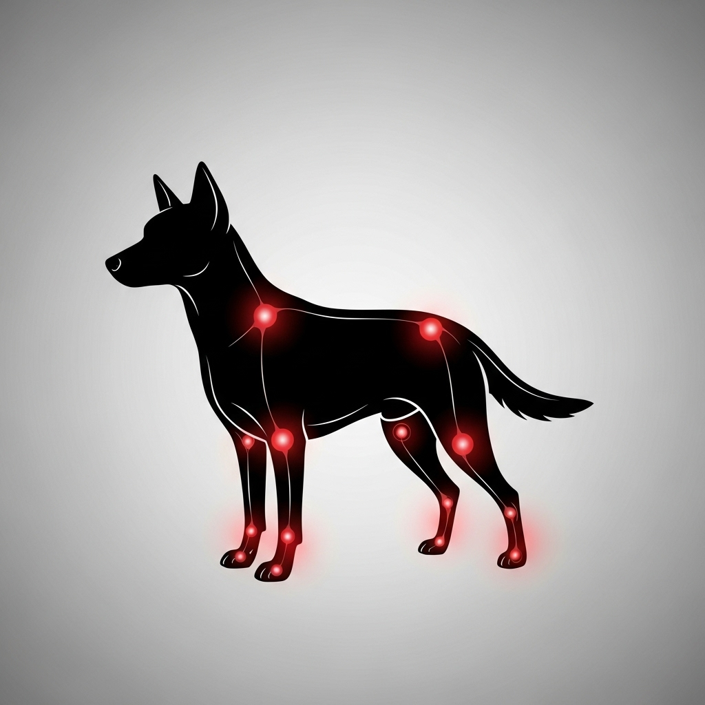 "A visual representation of how C-reactive protein (CRP) blood tests for dogs can pinpoint hidden inflammation"