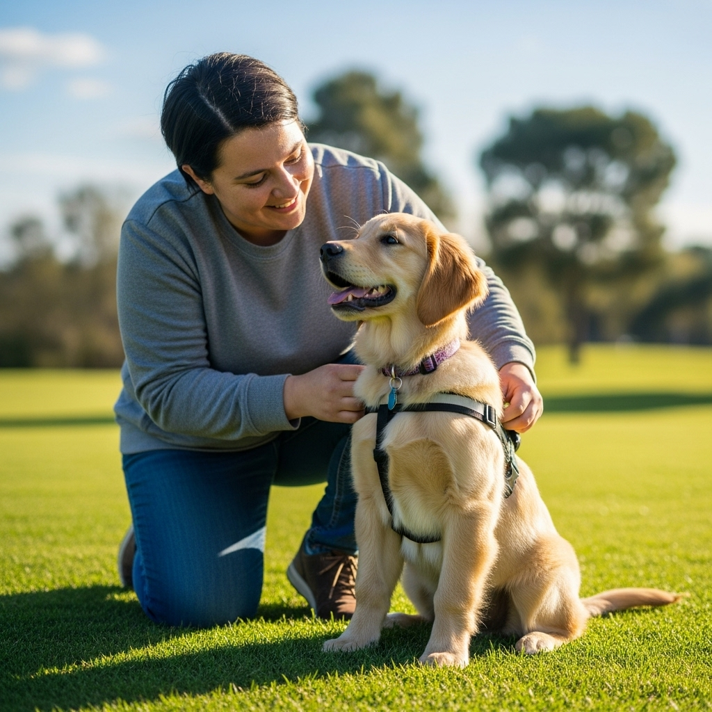 "Building a bond of trust is a key part of leash training your puppy for safety and connection"