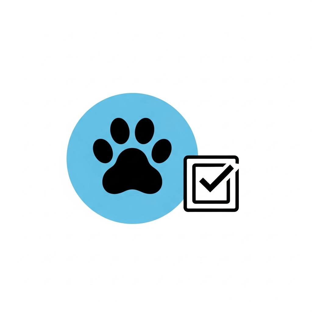 
"An icon representing the at-home checklist for assessing potential dog heatstroke symptoms."