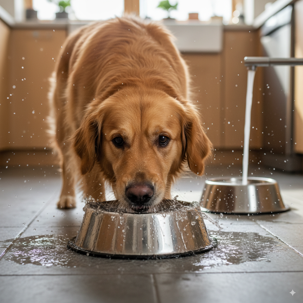 Increased thirst is a common and observable side effect of steroid use in dogs.
