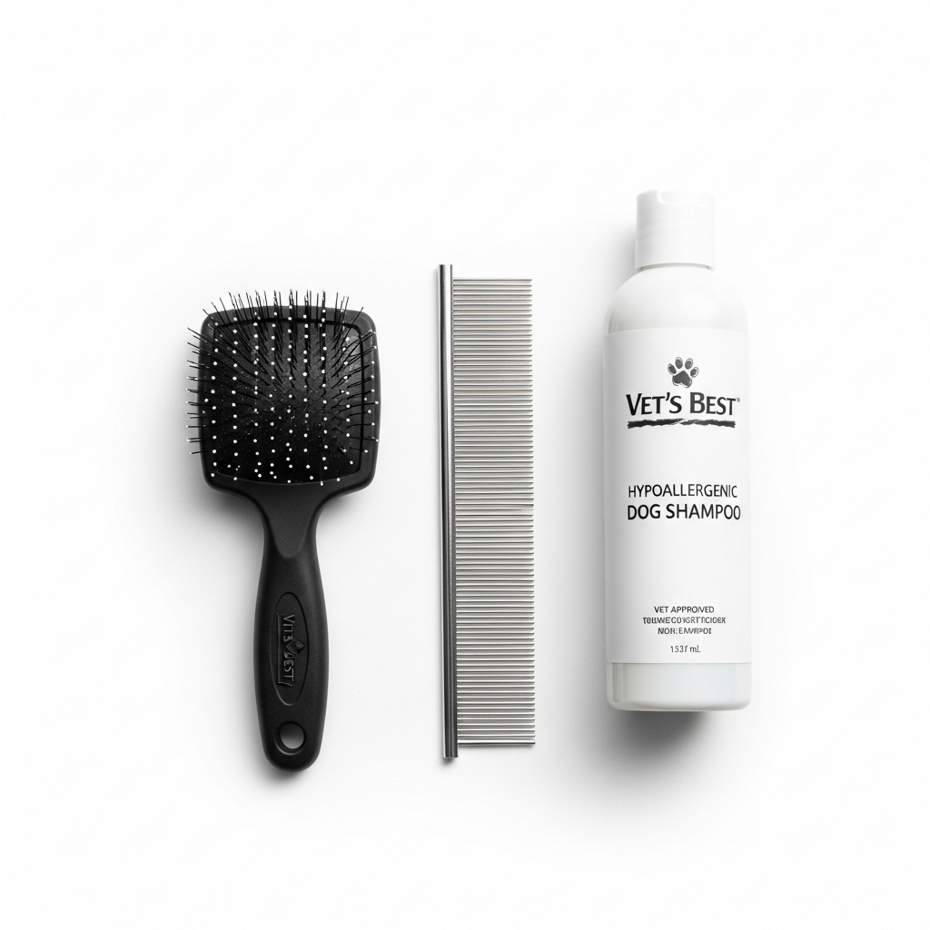 "Essential grooming tools needed to properly care for the coats of dogs that don't shed and prevent painful matting."
